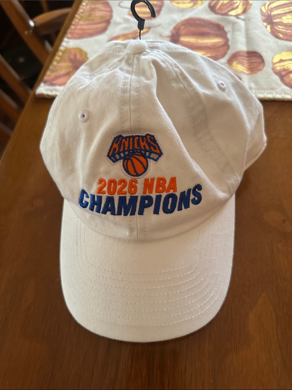 New York Knicks 2026 NBA Champions White Embroidered Baseball Cap